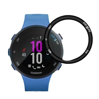 Protezione Schermo in Vetro Temperato Compatibile con Garmin Vivoactive 5 - Bordo Nero, Confezione da 2