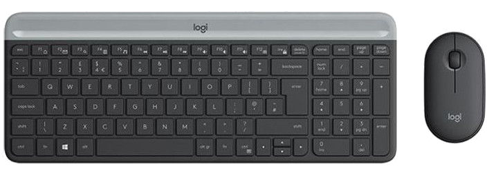 Logitech - Ensemble Clavier + Souris sans Fil et silencieux MK470 Ultra-fin - Disposition Compacte e