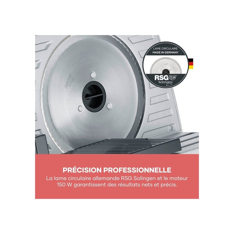 Trancheuse SEVERIN AS3917 – 150 W, Lame Inox Amovible, Épaisseur Réglable - vue 10