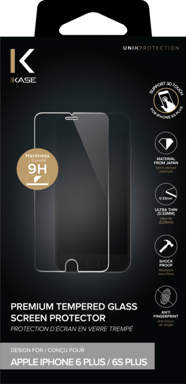 Protezione dello schermo in vetro temperato premium per Apple iPhone 6 Plus/6s Plus, trasparente