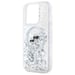 Custodia Karl Lagerfeld per iPhone 15 Pro Max 6,7'' Liquid Glitter custodia rigida trasparente Karl&Choupette Head Magsafe