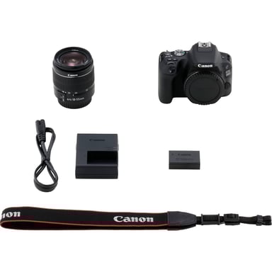 Canon EOS 200D + EF-S 18-55mm f/3.5-5.6 III Kit d'appareil-photo SLR 24,2 MP CMOS 6000 x 4000 pixels Noir