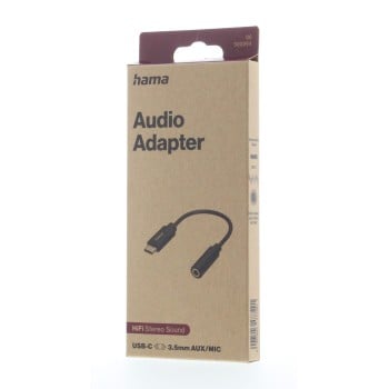 Hama 00300094 câble audio 3,5mm USB Type-C Noir