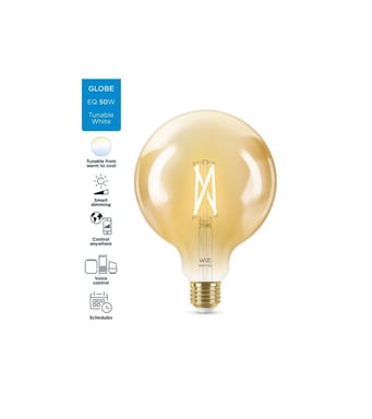Whites LED-Lampe Filament Amber G125 E27 (ersetzt 50 Watt)