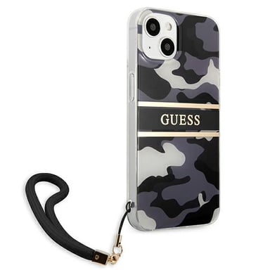 Funda Guess para iPhone 13 mini 5.4'' negra Camo Strap Collection