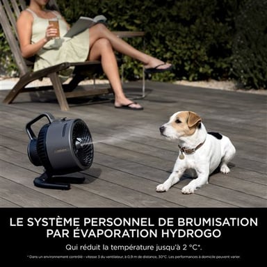 Shark Flexbreeze HydroGo - Ventilateur Brumisateur, Noir