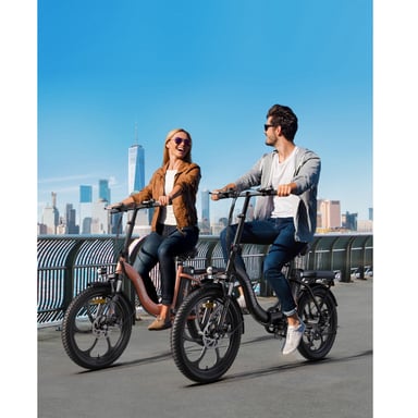 HillMiles MilePort 1 Bicicletta elettrica - Motore 250W Batteria 36V13Ah Pneumatici da 20 pollici Freni a disco meccanici - Verde