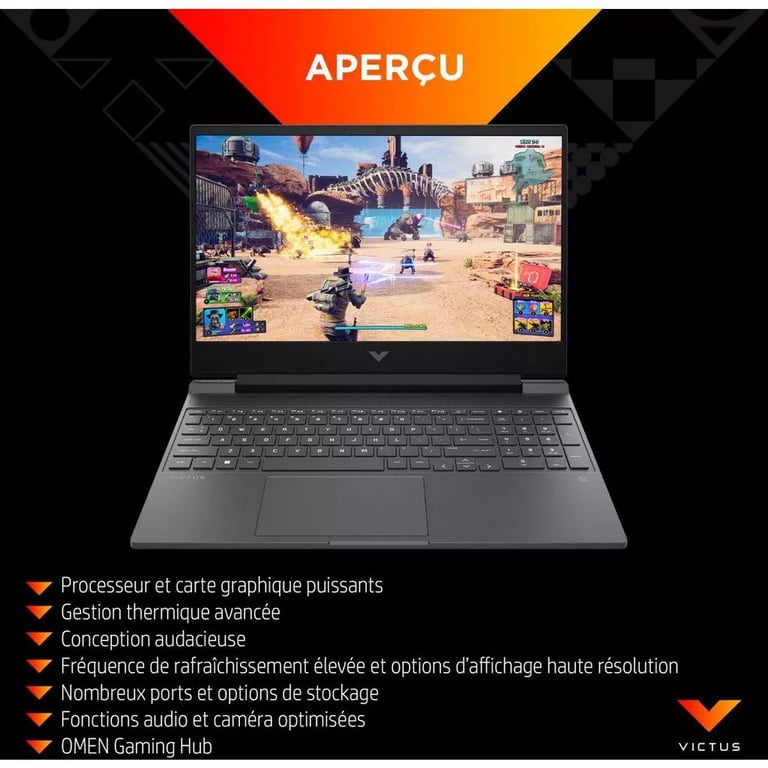 HP pc gamer victus 15 fb3003nf - vue 4