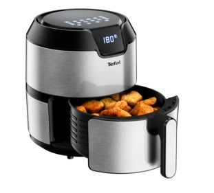 Tefal Easy Fry EY401D Unique 4,2 L Autonome 1500 W Friteuse d'air chaud Noir, Acier inoxydable - Neuf