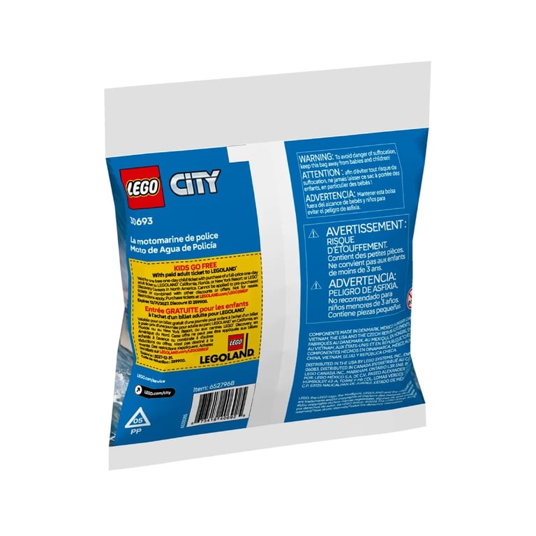 LEGO City Le jet ski de la police Polybag 30693 - vue 3