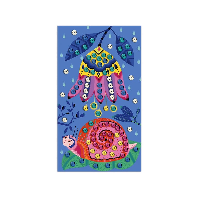 Kit créatif Janod sequins à coller jardin merveilleux - vue 1