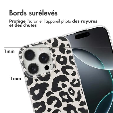imoshion Coque Design pour Apple iPhone 16 Pro - Leopard Transparent