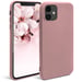 Moozy Minimalist Series Coque en silicone pour iPhone 11, Rose Beige – Finition mate fine et souple en TPU
