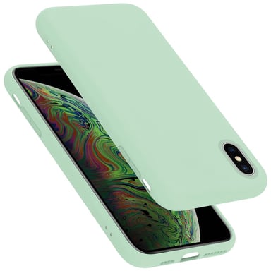 Coque pour Apple iPhone XS MAX en LIQUID LIGHT GREEN Housse de protection Étui en silicone TPU flexible