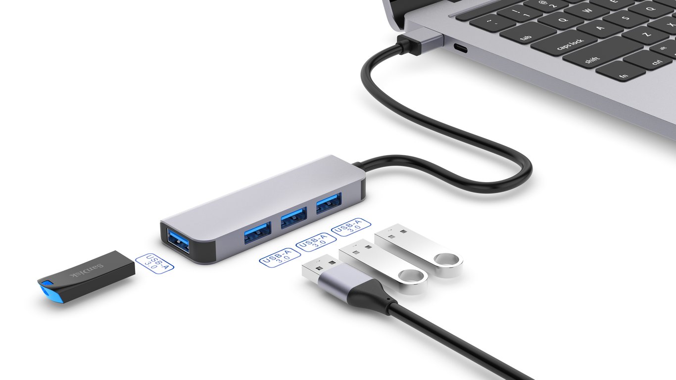 DLH Hub USB A avec 4 ports USB A F Neuf - vue 2