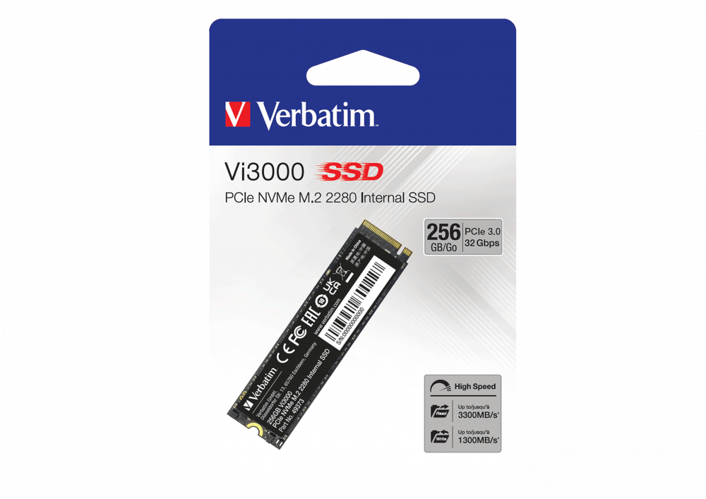 Verbatim Vi3000 M.2 256 Go PCI Express 3.0 NVMe