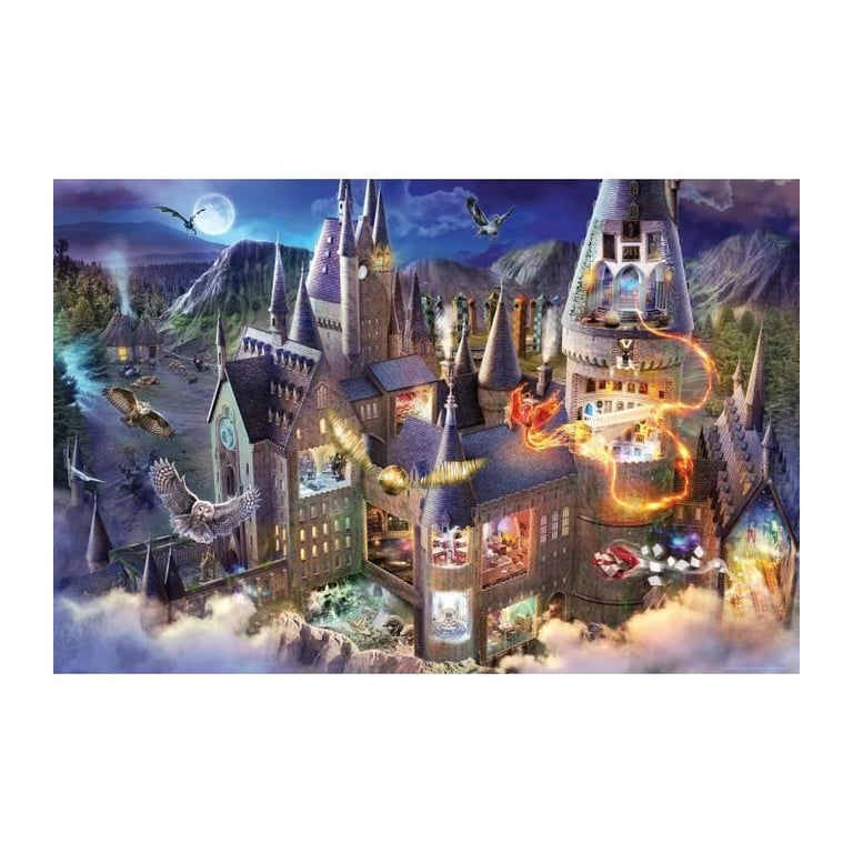 Puzzle 3000 pièces : Château de Poudlard Harry Potter Ravensburger France - vue 3