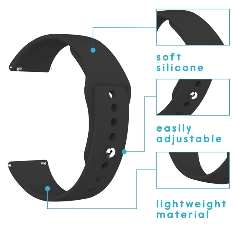 Bracelet Amazfit GTS / BIP 20mm Silicone - vue 3
