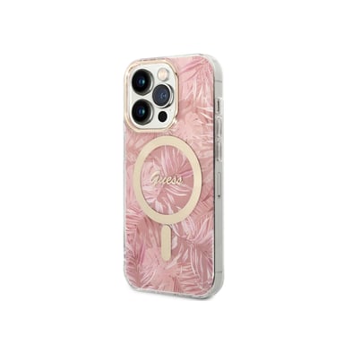 Cover in bundle per iPhone 14 Pro Max con motivo Jungle e Caricabatteria wireless MagSafe Qi