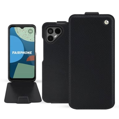 Housse cuir Fairphone 4 -  - Noir - Cuir saffiano