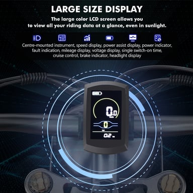 Bici elettrica Hidoes B6 per adulti 1200 W, mountain bike fuoristrada da 20'' con batteria da 48 V 15,6 Ah, sospensione completa