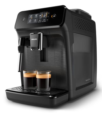Philips 1200 series Série 1200 Noir mat EP1220/00 Machine expresso broyeur, 2 boissons, mousseur lait
