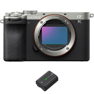 Appareil photo hybride Sony A7C II Silver + 1 Sony NP-FZ100 + Ebook ''20 astuces pour des images qui claquent''