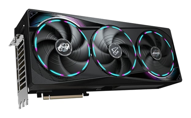 GIGABYTE AORUS GeForce RTX 5080 MASTER 16G Carte Graphique - 16GB GDDR7, 256 bits, PCI-E 5.0, 2805MHz Core Clock, 3 x DisplayPort, 1 x HDMI, GV-N5080AORUS M-16GD