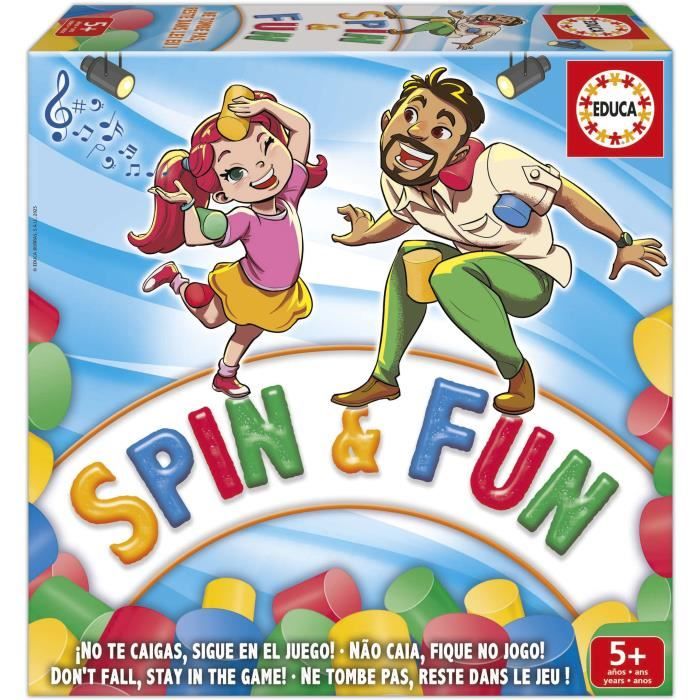 Spin & Fun Jeu d’équilibre EDUCA Teste ’agilité et ’équilibre 2 à 4 joueurs Dès - vue 2
