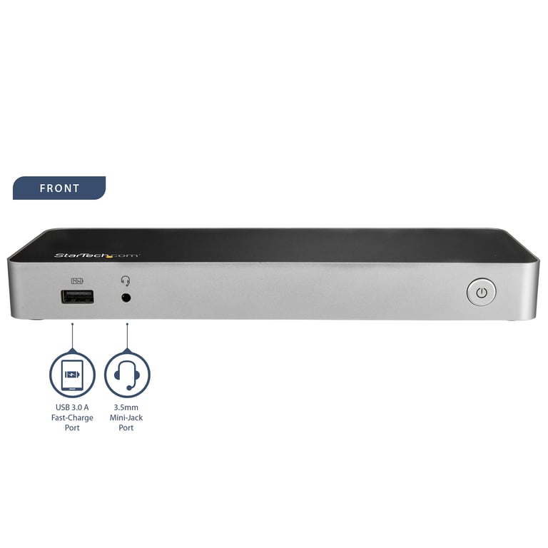 StarTech.com Station d'Accueil USB C Double Écran HDMI & DisplayPort 4K 30Hz Dock USB Type C pour PC Portable PD SD Hub 4 ports USB A 3.0 GbE Audio Compatible Thunderbolt 3 Neuf - vue 2