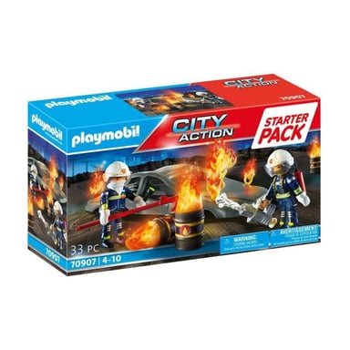 PLAYMOBIL - 70907 - Pompieri e incendio Starter Pack