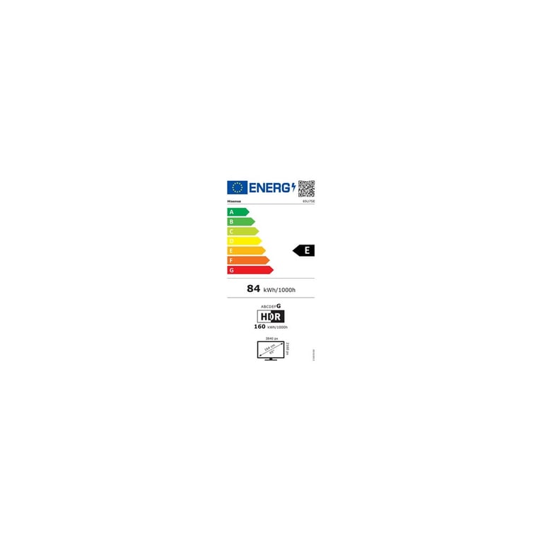 TV Hisense Mini LED QLED 65U7SE 164 cm 2026 - vue 4
