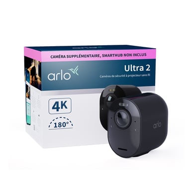 Arlo Ultra 2 Caméra de Surveillance extérieure, caméra additionnelle noir