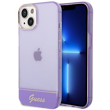 Custodia Guess per iPhone 14 Plus 6,7'' viola traslucido