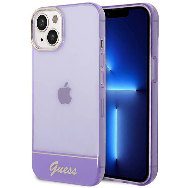 Guess Translucent - Coque pour iPhone 14 Plus (Violet) - 3666339088279