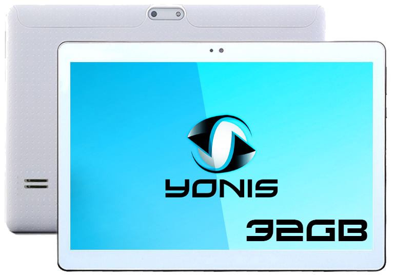 Tablette Android 7 Dual Sim 4G Ecran Ips 10 Pouces Quad Core Bluetooth GPS Blanc YONIS