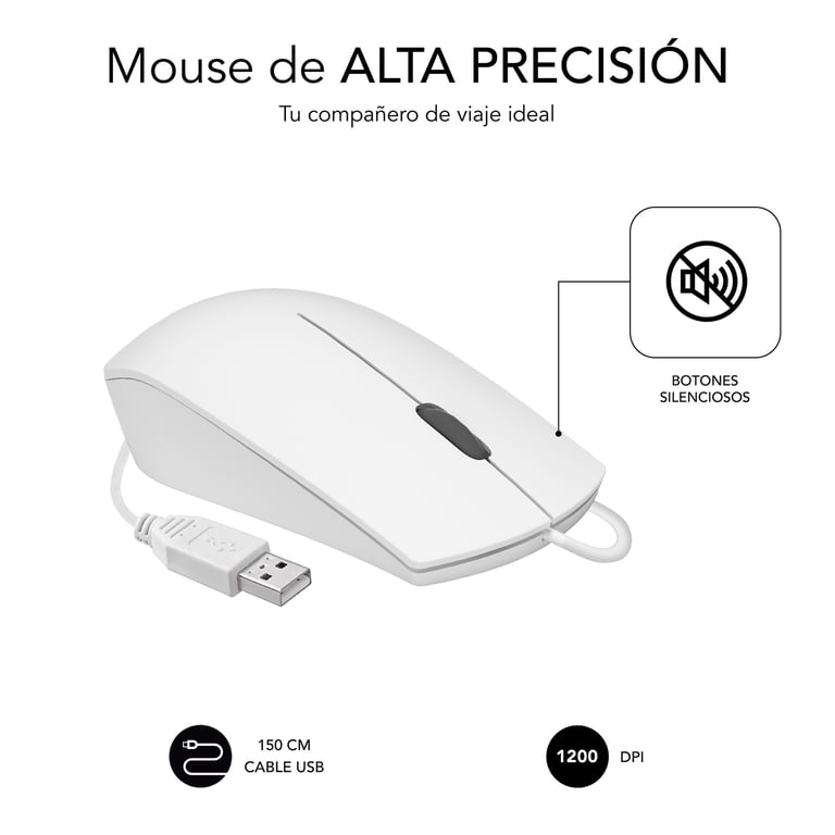 Souris SUBBLIM SUBMO-B2BS002 – Optique 1200 DPI, Ambidextre - vue 5
