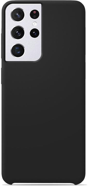 Coque silicone unie compatible Soft Touch Noir Samsung Galaxy S21 Ultra
