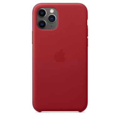 Coque en cuir pour Apple iPhone 11 Pro - Rouge