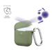 Casco antibacteriano vegano orgánico 100% cero residuos para los AirPods de Apple, verde oliva