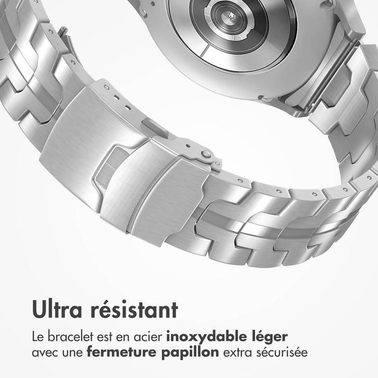 Bracelet Samsung Galaxy Watch 4 / 5 / 6 / 7 20mm Steel - vue 5