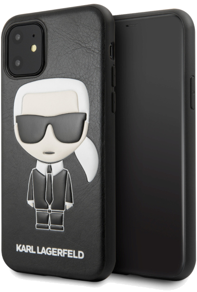 Étui Karl Lagerfeld pour iPhone 11 noir Iconic Karl Embossed