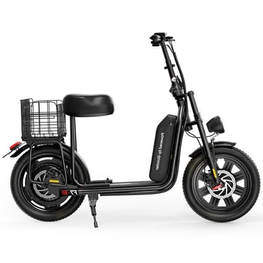 Scooter Eléctrico F7 | Motor 1000W | Batería 48V 10.4Ah | Neumáticos de 16 Pulgadas| Velocidad Máx 45 km/h | Autonomía 45-60 km | Gris