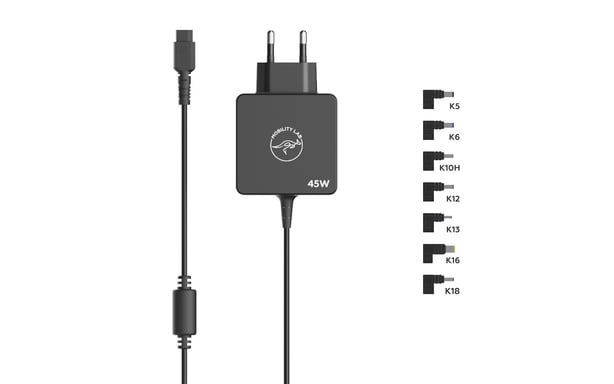 MOBILITY LAB - Alimentation Universelle 45W pour PC 7 Connecteurs Interchangeables