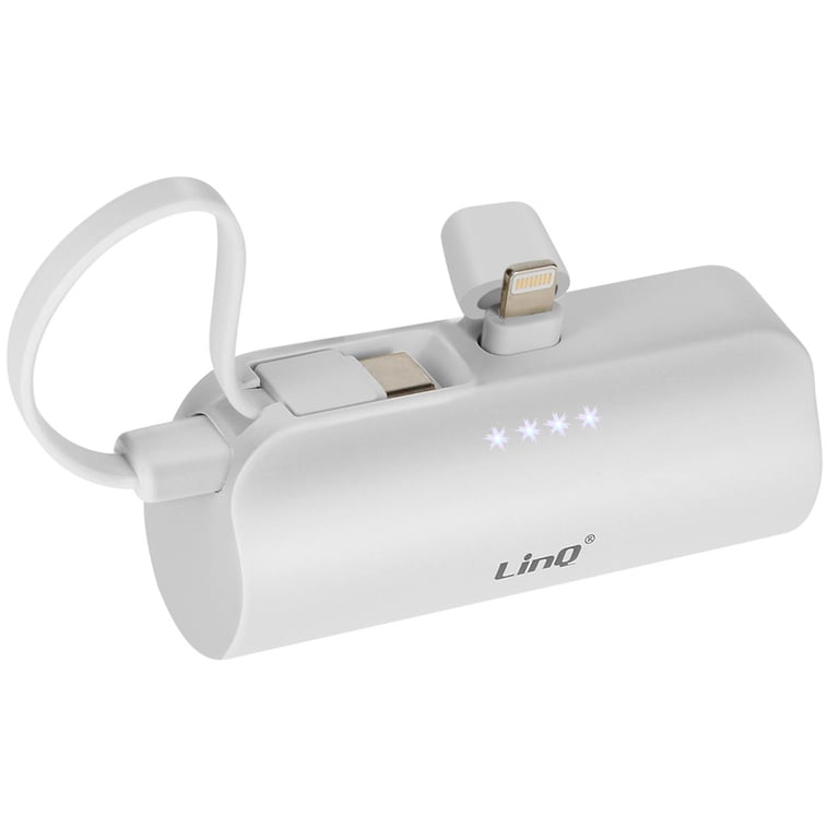 Batterie de Secours 6000mAh Double Connectivité USB C et Lightning LinQ Neuf - vue 4