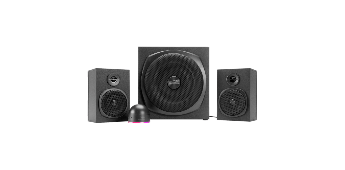 Enceintes Speedlink GRAVITY LT 2.1 RGB personnalisable Noir - Neuf