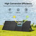 ALLPOWERS SE200 de 200 W Panel solar , panel solar plegable con soporte ajustable, cargador solar impermeable IP68 de ETFE para central eléctrica.