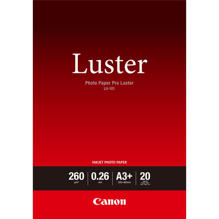 Canon Papier Photo Professionnel Lustré LU 101 A3 Plus 20 feuilles Neuf