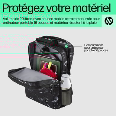 HP Mochila Campus XL con patrón de mármol
