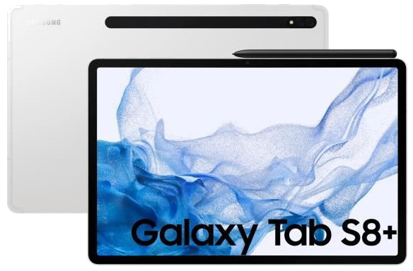 Tablette tactile - SAMSUNG Galaxy Tab S8+ - 12.4 - RAM 8Go - Stockage 128Go - Argent - WiFi - S Pen 